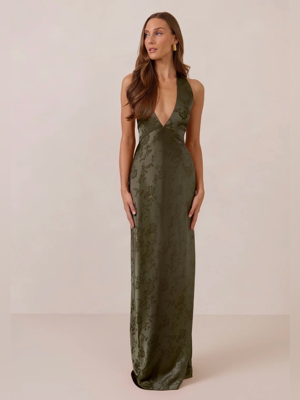 Park and Fifth Empire Dress - Moss Jacquard Size M
